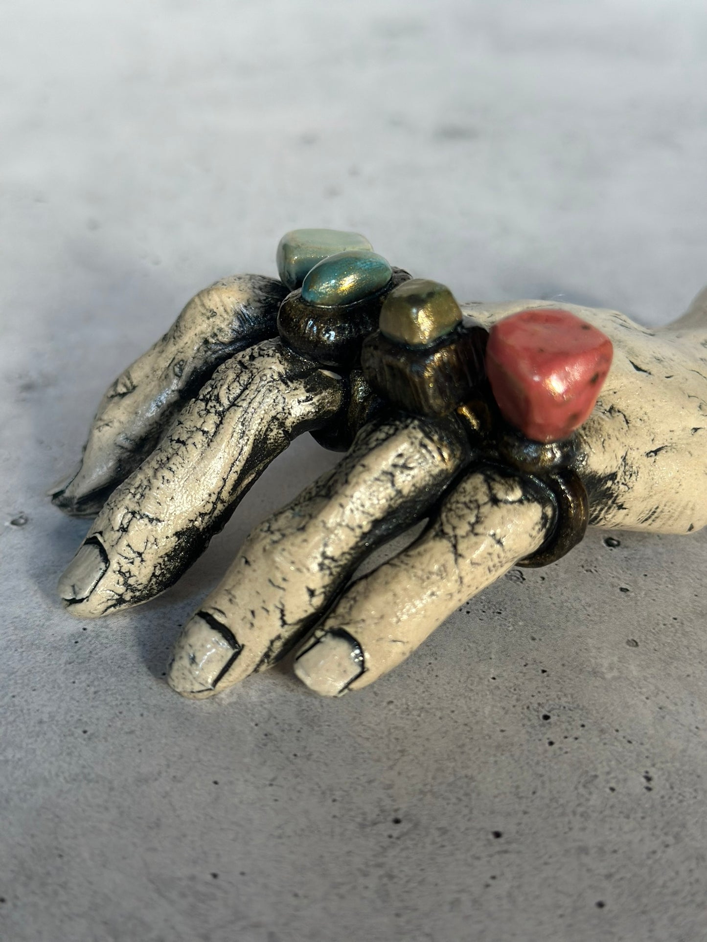 Close up of Hand with rings