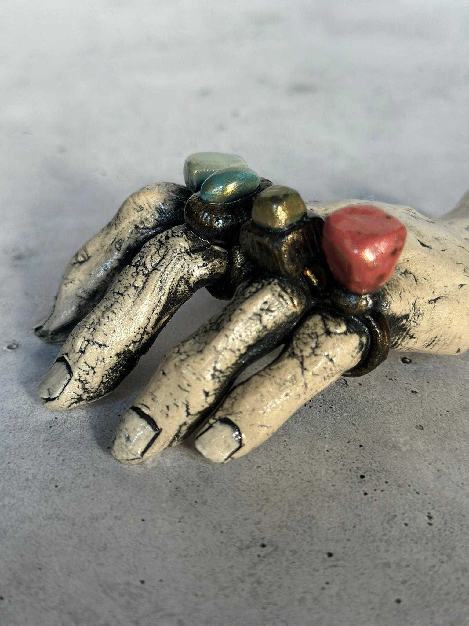Close up of Hand with rings
