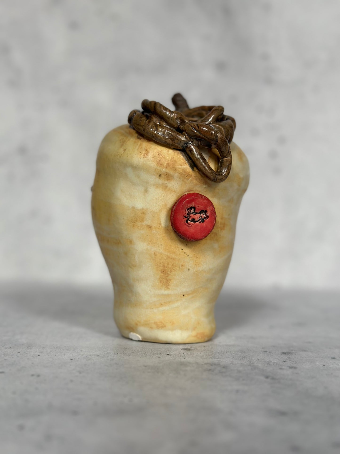 Golden apple tiki mug back